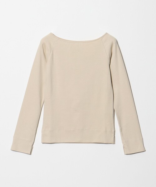 conte(コンテ)の「<conte>ボートネック ラグランスリーブカットソー(Tシャツ/カットソー・レディース・ナチュラル/ダークブラウン/ブラック・FREE)」の1枚目の写真