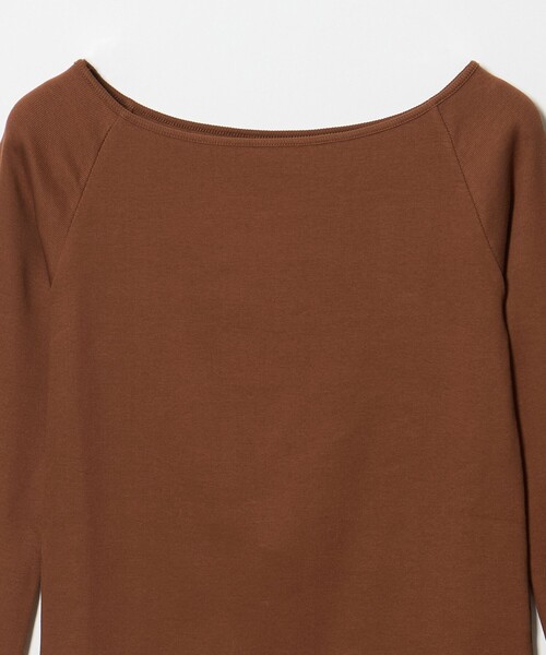 conte(コンテ)の「<conte>ボートネック ラグランスリーブカットソー(Tシャツ/カットソー・レディース・ナチュラル/ダークブラウン/ブラック・FREE)」の7枚目の写真