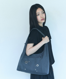 Eyelet Hobo Bag [GRAY]