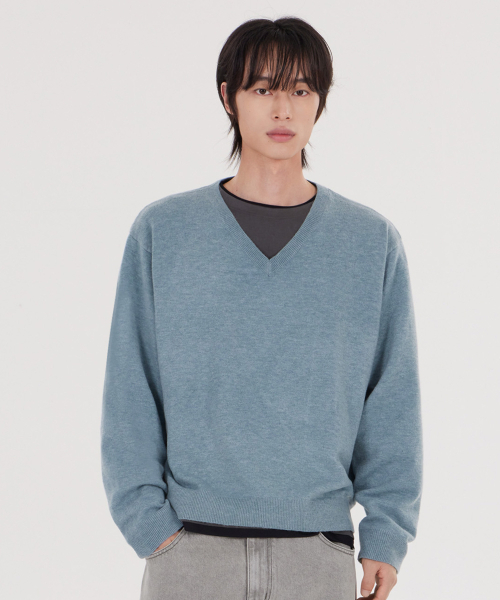 GLW(ジーエルダブリュ)の「ユニセックス ソフト Vネック ニット ミント(ニット/セーター・レディース・その他・SMALL/MEDIUM/LARGE/X-LARGE)」の5枚目の写真