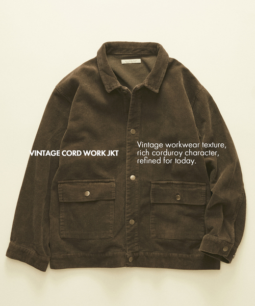 F*i様 JOURNAL STANDARD　グレー、チャコール ウォッシャブルス ヴィンテージ コーデュロイ ワーク ジャケット（その他アウター