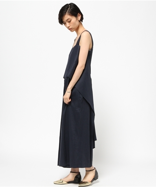 FIGARO Paris(フィガロパリ)の「VIS/LINEN ツイルオールインワン◆(つなぎ/オールインワン・レディース・ホワイト/ネイビー・36/38)」の13枚目の写真