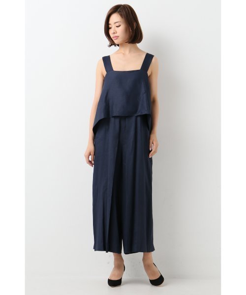 FIGARO Paris(フィガロパリ)の「VIS/LINEN ツイルオールインワン◆(つなぎ/オールインワン・レディース・ホワイト/ネイビー・36/38)」の7枚目の写真