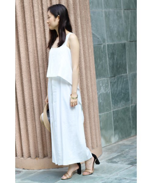 FIGARO Paris(フィガロパリ)の「VIS/LINEN ツイルオールインワン◆(つなぎ/オールインワン・レディース・ホワイト/ネイビー・36/38)」の14枚目の写真