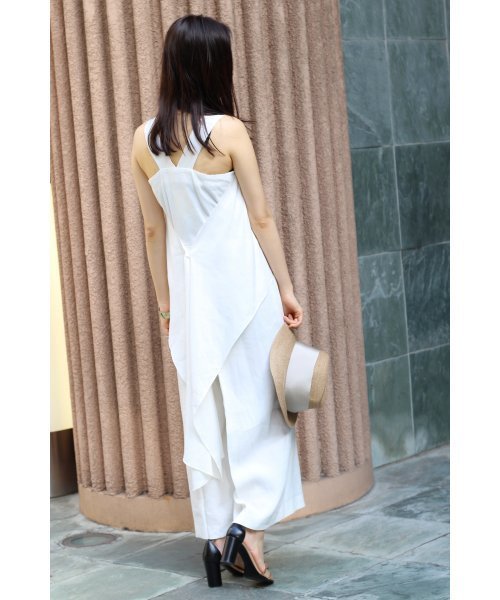 FIGARO Paris(フィガロパリ)の「VIS/LINEN ツイルオールインワン◆(つなぎ/オールインワン・レディース・ホワイト/ネイビー・36/38)」の15枚目の写真