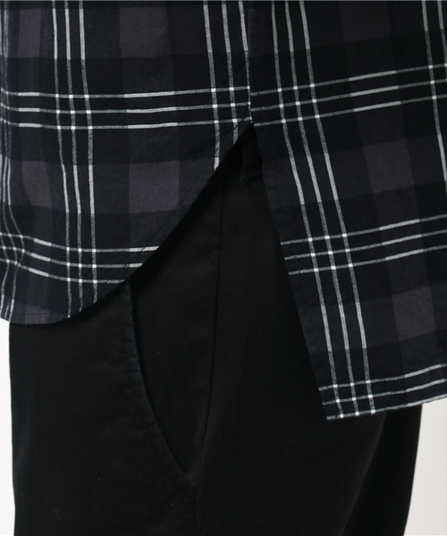 KICS DOCUMENT.(キクス ドキュメント)の「チェック コットン バンドカラーシャツ(シャツ/ブラウス・メンズ・Black・4)」の6枚目の写真