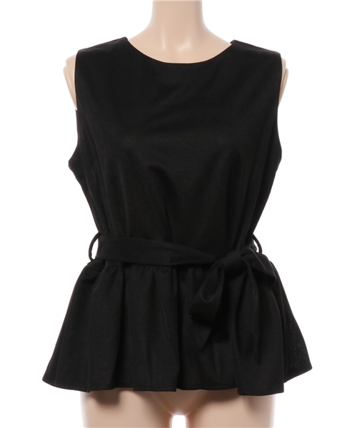 Re:EDIT（リエディ）の「乱麻シフォンペプラムトップス[2016秋新作][リエディオリジナル][Re:EDIT/リエディ]（タンクトップ・レディース・ブラック/ピンクベージュ/ホワイト/ボルドー/ネイビー・LARGE/MEDIUM）」の13枚目の写真