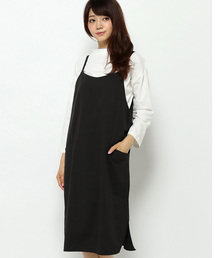 LBC | コットンレーヨンツイルIラインキャミワンピース(ワンピース)