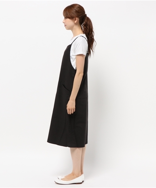 LBC（エルビーシー）の「コットンレーヨンツイルIラインキャミワンピース（ワンピース・レディース・ダークグレー/ブラウン・MEDIUM/LARGE）」の9枚目の写真