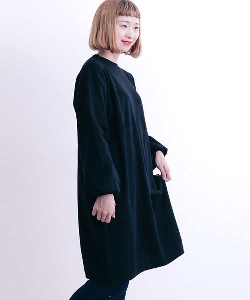 MERLOT(メルロー)の「ワイドパフスリーブハイゲージニットワンピース4699(ワンピース・レディース・グレー/ブラック/ダークパープル/グリーン/グリーン系その他/ブルーグレー/オレンジ・FREE)」の22枚目の写真