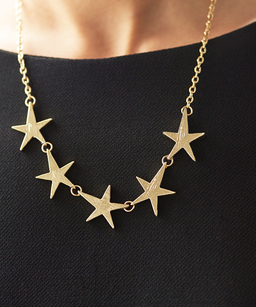CLAFty by STYLE DELI(クラフティバイスタイルデリ)の「STAR necklace 001 (ピアス(両耳用)・レディース・ゴールド・FREE)」の3枚目の写真