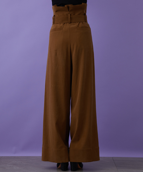 STUDIOUS(ステュディオス)の「フィブリルストレッチハイウエストタックパンツ(その他パンツ・レディース・マルチ/ブラウン/ブラック・0/1)」の6枚目の写真