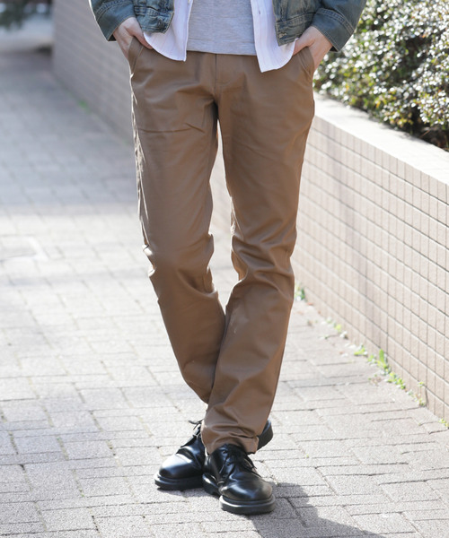 TopIsm(トップイズム)の「コットンツイルカラーチノパンツ(チノパンツ)」|ダークベージュ