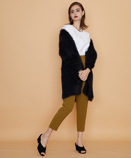 UNITED TOKYO（ユナイテッドトウキョウ）の「ワンタックテーパードパンツ（スラックス・レディース・カーキ/ベージュ/ブラック/バーガンディー/ブラウン・2/1）」の7枚目の写真