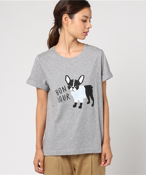 kate spade new york（ケイトスペード ニューヨーク）の「BROOME STREET FRENCHIE TEE（Tシャツ/カットソー・レディース・グレー系その他・SMALL/X-SMALL）」の2枚目の写真