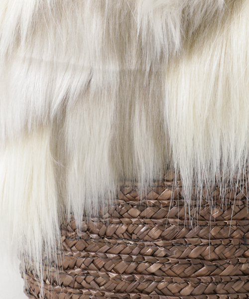 URBAN RESEARCH（アーバンリサーチ）の「LAUGOA ファーカゴBAG（ハンドバッグ・レディース・グレー/ネイビー・FREE）」の8枚目の写真