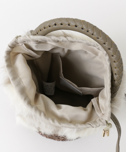 URBAN RESEARCH（アーバンリサーチ）の「LAUGOA ファーカゴBAG（ハンドバッグ・レディース・グレー/ネイビー・FREE）」の12枚目の写真