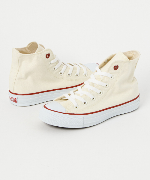 CONVERSE（コンバース）の「ALL STAR HEARTPATCH HI（スニーカー・レディース・ブラック/オフホワイト/レッド・23/23.5/24/24.5）」の2枚目の写真