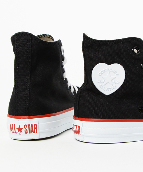 CONVERSE（コンバース）の「ALL STAR HEARTPATCH HI（スニーカー・レディース・ブラック/オフホワイト/レッド・23/23.5/24/24.5）」の7枚目の写真