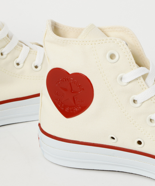CONVERSE（コンバース）の「ALL STAR HEARTPATCH HI（スニーカー・レディース・ブラック/オフホワイト/レッド・23/23.5/24/24.5）」の6枚目の写真