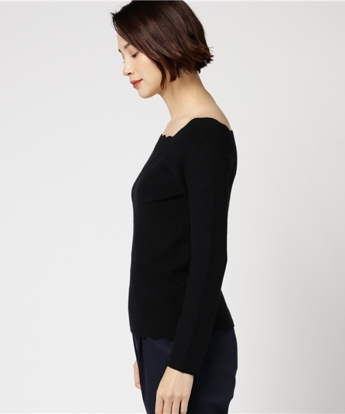 archives（アルシーヴ）の「スカラニットプルオーバー（ニット/セーター・レディース・ブラック/ラベンダー/モカ/ワイン・MEDIUM）」の7枚目の写真
