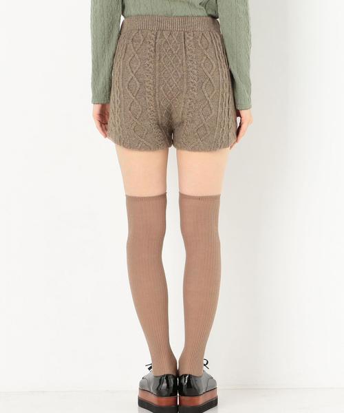 Another Edition(アナザーエディション)の「ケーブルニットショートパンツ(その他パンツ・レディース・ナチュラル/ブラウン・FREE)」の3枚目の写真