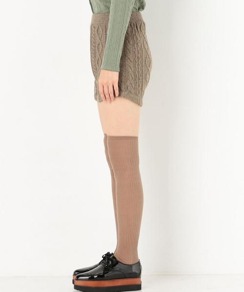 Another Edition(アナザーエディション)の「ケーブルニットショートパンツ(その他パンツ・レディース・ナチュラル/ブラウン・FREE)」の5枚目の写真