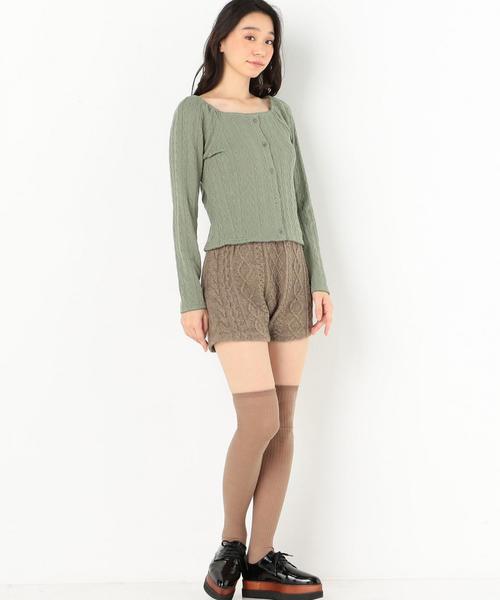 Another Edition(アナザーエディション)の「ケーブルニットショートパンツ(その他パンツ・レディース・ナチュラル/ブラウン・FREE)」の6枚目の写真