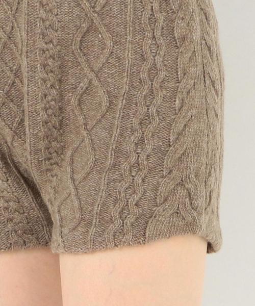 Another Edition(アナザーエディション)の「ケーブルニットショートパンツ(その他パンツ・レディース・ナチュラル/ブラウン・FREE)」の10枚目の写真