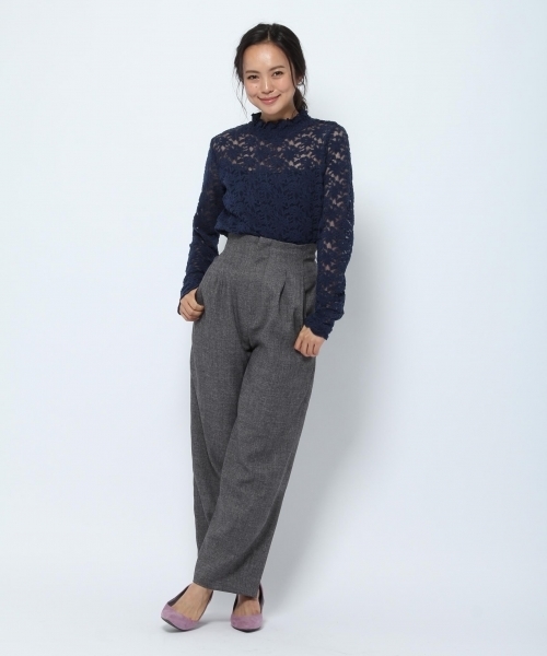 laboratory work（ラボラトリーワーク）の「起毛レースハイネックプルオーバー（Tシャツ/カットソー・レディース・ブラック/ベージュ/ブルー系その他・MEDIUM）」の18枚目の写真