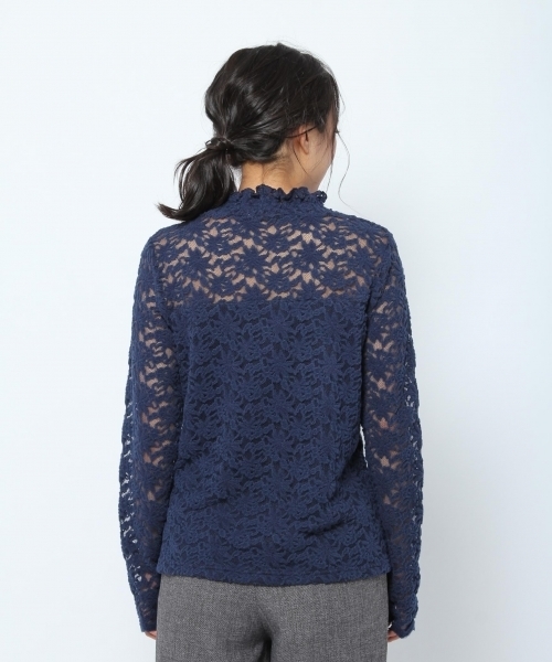 laboratory work（ラボラトリーワーク）の「起毛レースハイネックプルオーバー（Tシャツ/カットソー・レディース・ブラック/ベージュ/ブルー系その他・MEDIUM）」の14枚目の写真