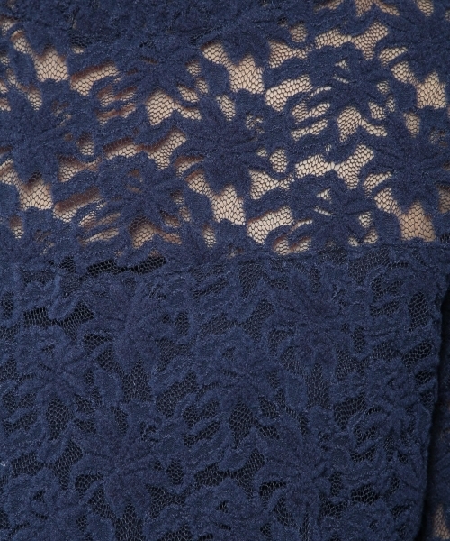 laboratory work（ラボラトリーワーク）の「起毛レースハイネックプルオーバー（Tシャツ/カットソー・レディース・ブラック/ベージュ/ブルー系その他・MEDIUM）」の9枚目の写真