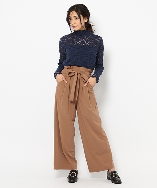 laboratory work（ラボラトリーワーク）の「起毛レースハイネックプルオーバー（Tシャツ/カットソー・レディース・ブラック/ベージュ/ブルー系その他・MEDIUM）」の22枚目の写真