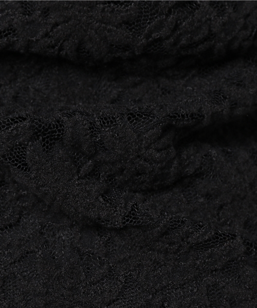 laboratory work（ラボラトリーワーク）の「起毛レースハイネックプルオーバー（Tシャツ/カットソー・レディース・ブラック/ベージュ/ブルー系その他・MEDIUM）」の4枚目の写真