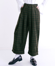 MERLOT | チェック柄ボンタンタックワイドパンツ2383(その他パンツ)