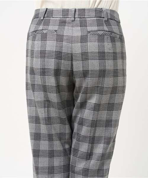 NATURAL BEAUTY BASIC（ナチュラルビューティーベーシック）の「【JJ 12月号掲載】＜ウォッシャブル＞サキソニーチェックパンツ（その他パンツ・レディース・グレー系その他/ダークネイビー・LARGE/MEDIUM/SMALL/X-SMALL）」の5枚目の写真