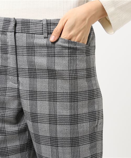 NATURAL BEAUTY BASIC（ナチュラルビューティーベーシック）の「【JJ 12月号掲載】＜ウォッシャブル＞サキソニーチェックパンツ（その他パンツ・レディース・グレー系その他/ダークネイビー・LARGE/MEDIUM/SMALL/X-SMALL）」の9枚目の写真