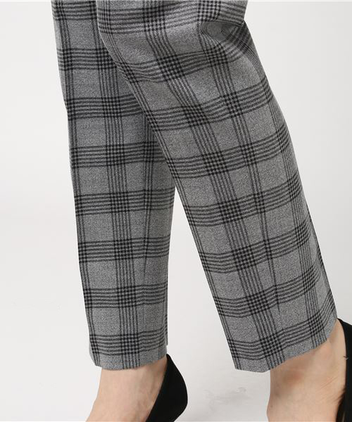 NATURAL BEAUTY BASIC（ナチュラルビューティーベーシック）の「【JJ 12月号掲載】＜ウォッシャブル＞サキソニーチェックパンツ（その他パンツ・レディース・グレー系その他/ダークネイビー・LARGE/MEDIUM/SMALL/X-SMALL）」の7枚目の写真