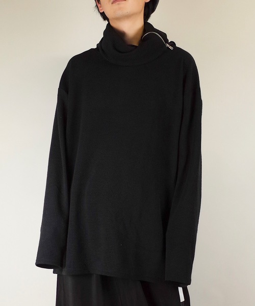 rovtski(ロフトスキー)の「rovtski 【ビッグシルエット】ロングタートルネックカットソー/8C17092301(Tシャツ/カットソー・メンズ・ホワイト/ブラック/アイボリー/ダークグリーン/ワインレッド・FREE)」の1枚目の写真