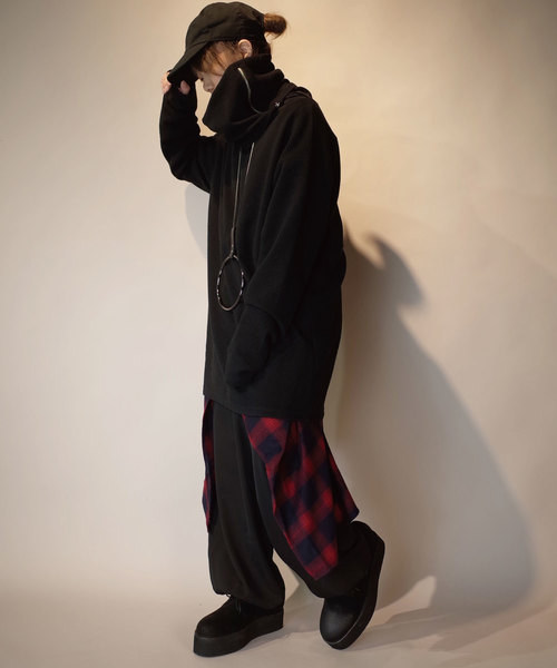rovtski(ロフトスキー)の「rovtski 【ビッグシルエット】ロングタートルネックカットソー/8C17092301(Tシャツ/カットソー・メンズ・ホワイト/ブラック/アイボリー/ダークグリーン/ワインレッド・FREE)」の7枚目の写真