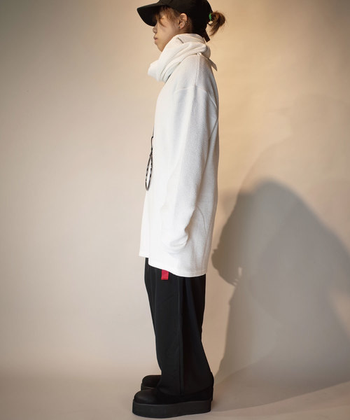 rovtski(ロフトスキー)の「rovtski 【ビッグシルエット】ロングタートルネックカットソー/8C17092301(Tシャツ/カットソー・メンズ・ホワイト/ブラック/アイボリー/ダークグリーン/ワインレッド・FREE)」の9枚目の写真