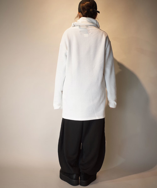 rovtski(ロフトスキー)の「rovtski 【ビッグシルエット】ロングタートルネックカットソー/8C17092301(Tシャツ/カットソー・メンズ・ホワイト/ブラック/アイボリー/ダークグリーン/ワインレッド・FREE)」の10枚目の写真