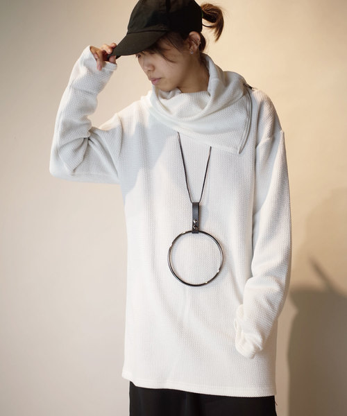 rovtski(ロフトスキー)の「rovtski 【ビッグシルエット】ロングタートルネックカットソー/8C17092301(Tシャツ/カットソー・メンズ・ホワイト/ブラック/アイボリー/ダークグリーン/ワインレッド・FREE)」の11枚目の写真