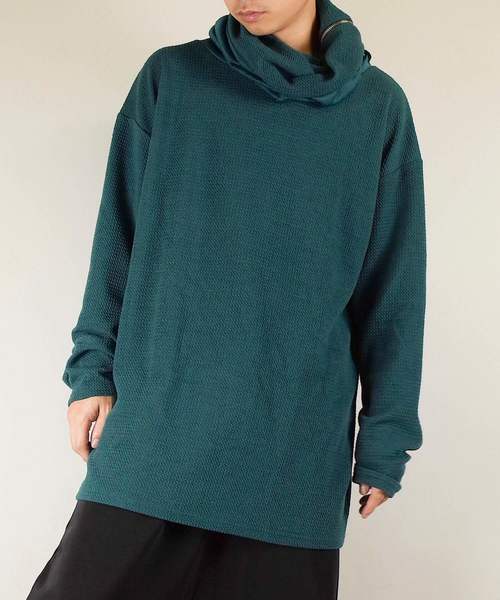 rovtski(ロフトスキー)の「rovtski 【ビッグシルエット】ロングタートルネックカットソー/8C17092301(Tシャツ/カットソー・メンズ・ホワイト/ブラック/アイボリー/ダークグリーン/ワインレッド・FREE)」の21枚目の写真