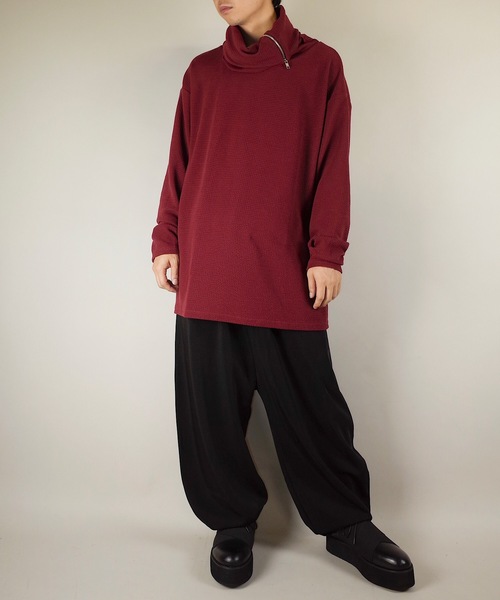 rovtski(ロフトスキー)の「rovtski 【ビッグシルエット】ロングタートルネックカットソー/8C17092301(Tシャツ/カットソー・メンズ・ホワイト/ブラック/アイボリー/ダークグリーン/ワインレッド・FREE)」の18枚目の写真