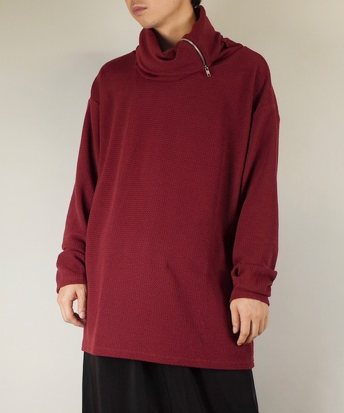 rovtski(ロフトスキー)の「rovtski 【ビッグシルエット】ロングタートルネックカットソー/8C17092301(Tシャツ/カットソー・メンズ・ホワイト/ブラック/アイボリー/ダークグリーン/ワインレッド・FREE)」の16枚目の写真