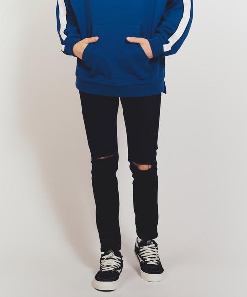 MONKEY TIME(モンキータイム)の「<monkey time> DISTRESSED ST/KATURAGI SKINNY/スキニーパンツ(デニムパンツ・メンズ・ブラック・LARGE/SMALL/X-LARGE/MEDIUM)」の3枚目の写真