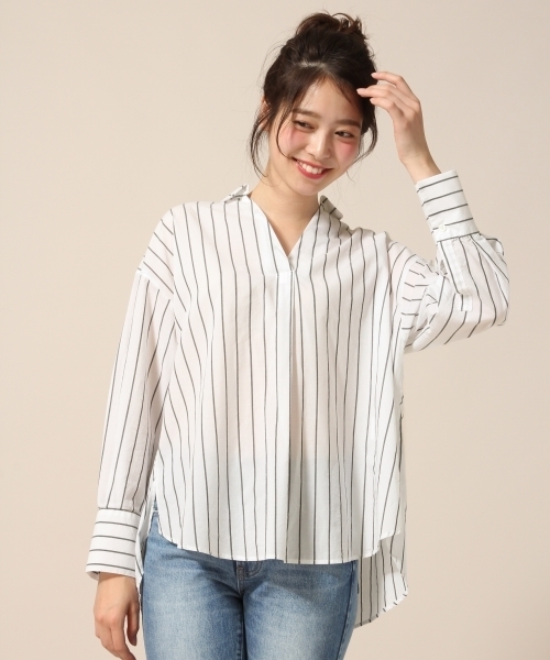 LOWRYS FARM(ローリーズファーム)の「スキッパーシャツ 784113 (シャツ/ブラウス・レディース・オフホワイト/ピンク/ホワイト系その他/ブルー・LARGE/MEDIUM)」の15枚目の写真
