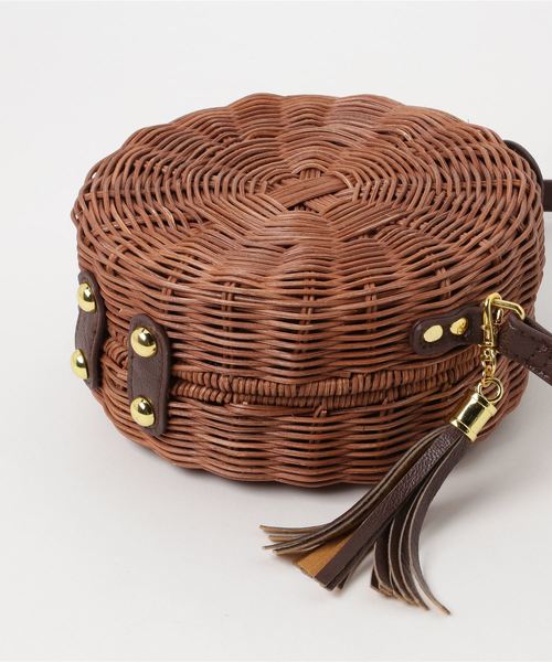 RIVE DROITE（リヴドロワ）の「サークルラタンバッグ-（ハンドバッグ・レディース・ブラック/ブラウン・FREE）」の3枚目の写真