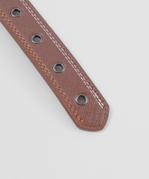 GLOBE SELECT(グローブセレクト)の「ハトメシングルピンベルト(ベルト・メンズ・ブラウン/ホワイト/ブラック/ネイビー・FREE)」の8枚目の写真